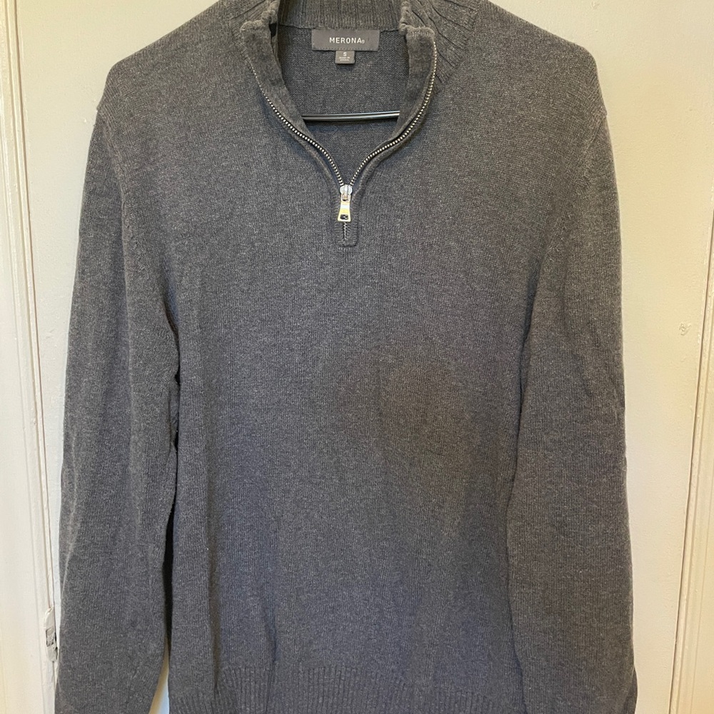 Merona Gray Zip-Up Men's Sweater